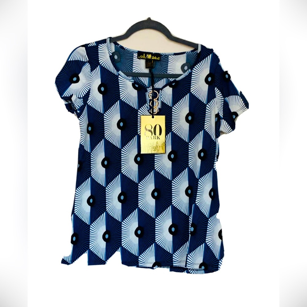 NWT women size S 80 park’s short sleeves summer top blouse shirt